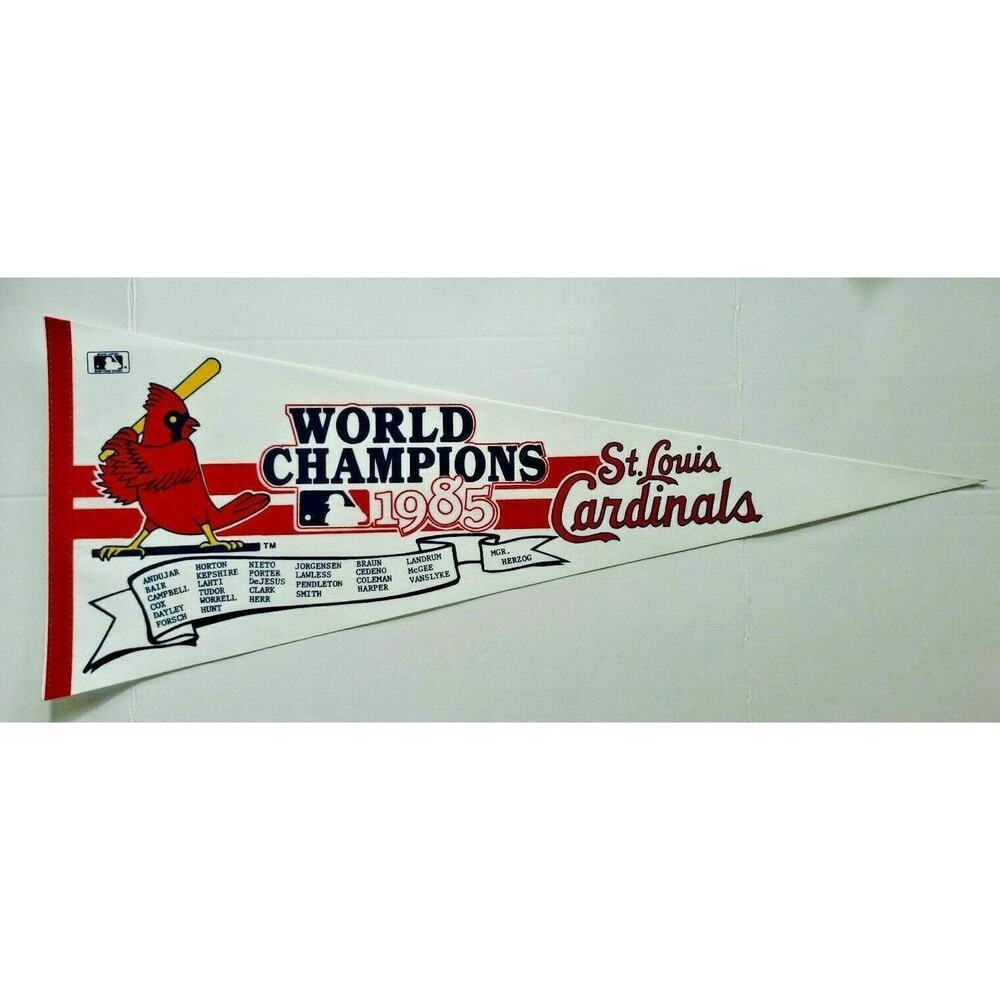 Rare Vintage MLB World Champions 1985 St. Louis Cardinals Pennant 12" x 30" NOS